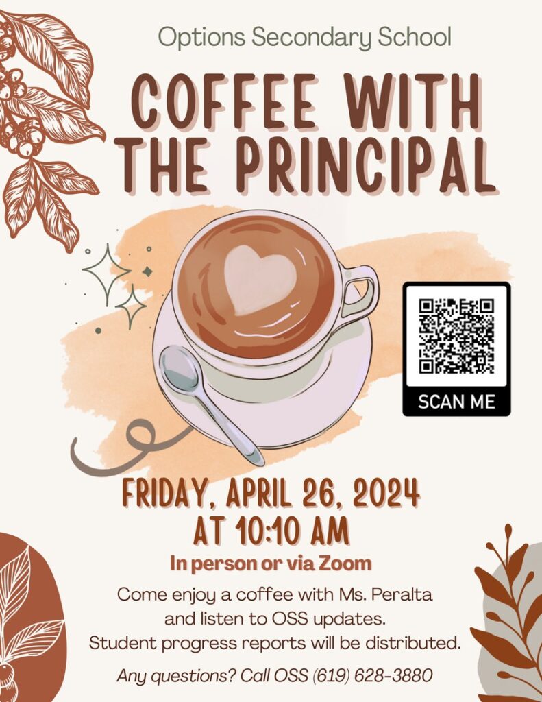 Coffee with the principal April 26th at 10:10AM